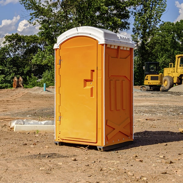 can i customize the exterior of the porta potties with my event logo or branding in Cypress